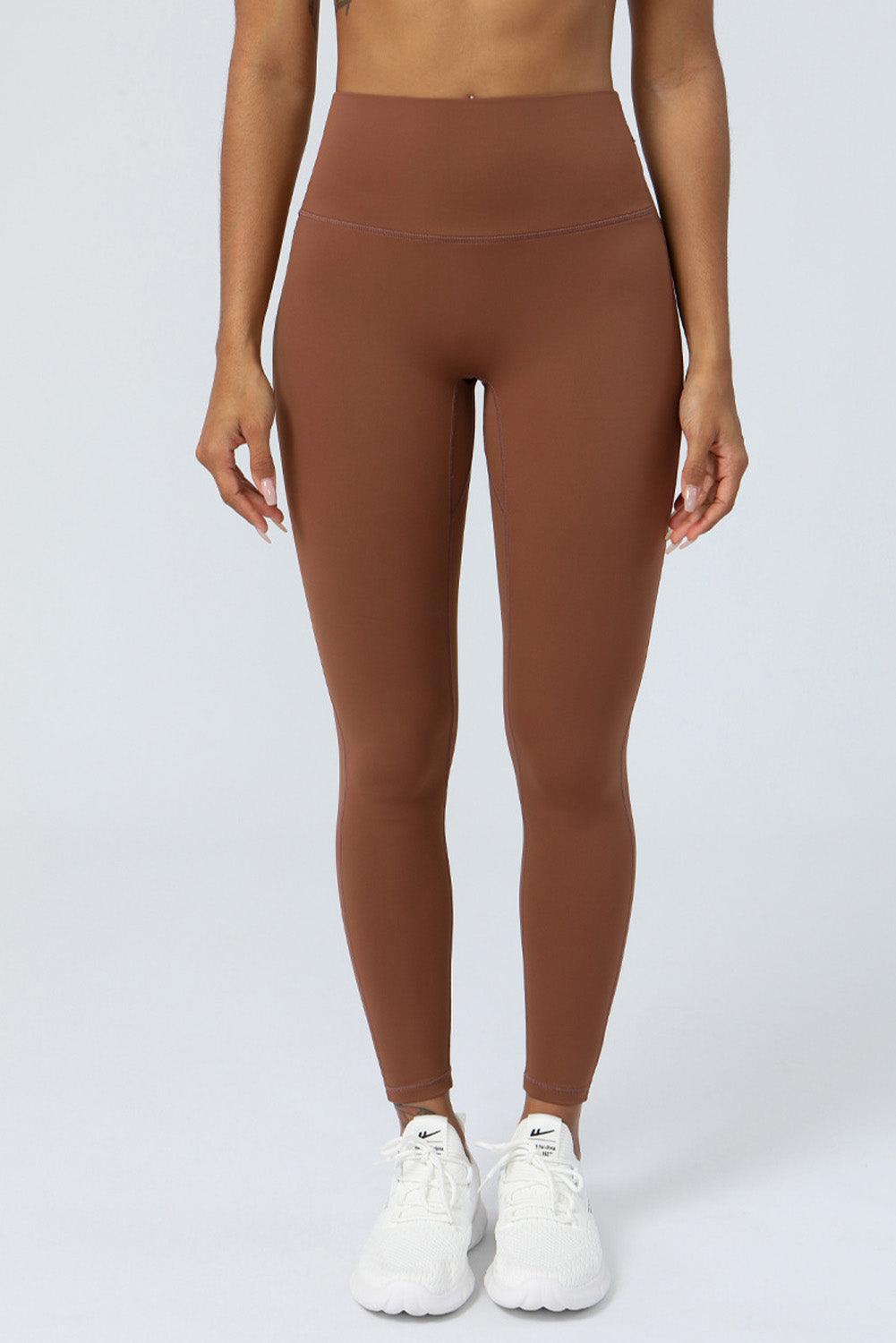 Chestnut Quick-dry Fashion High Waist Sports Leggings - L & M Kee, LLC