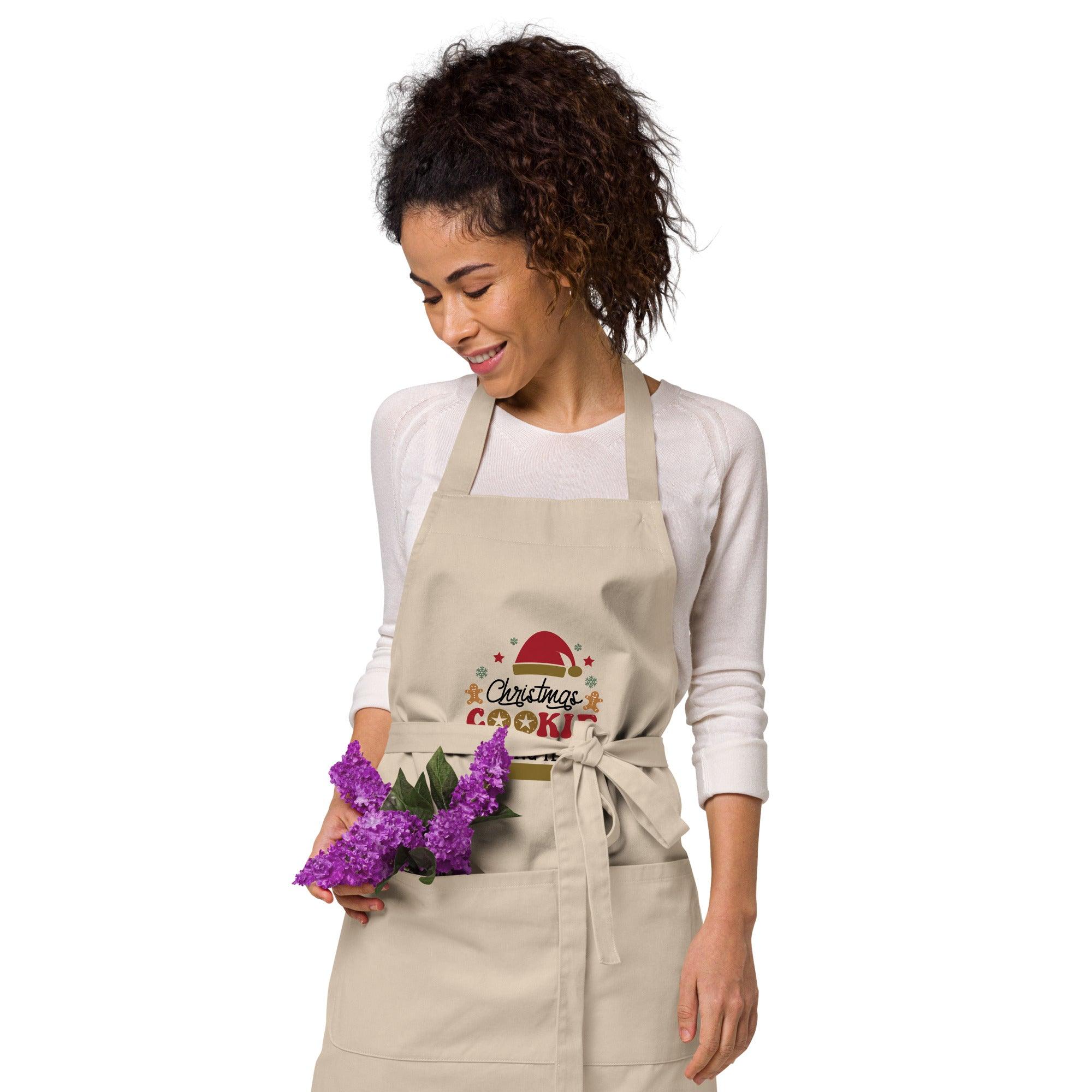Christmas Cookie Baking Team Organic Cotton Apron - L & M Kee, LLC
