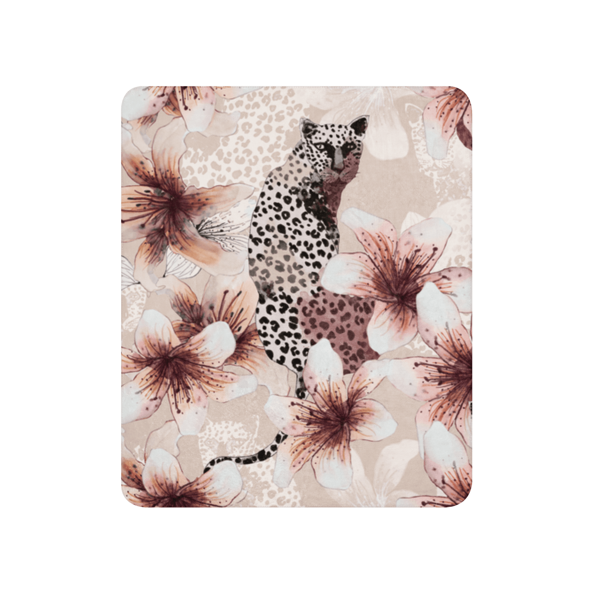 Pinkish Wild Cat Sherpa Blanket - L & M Kee, LLC