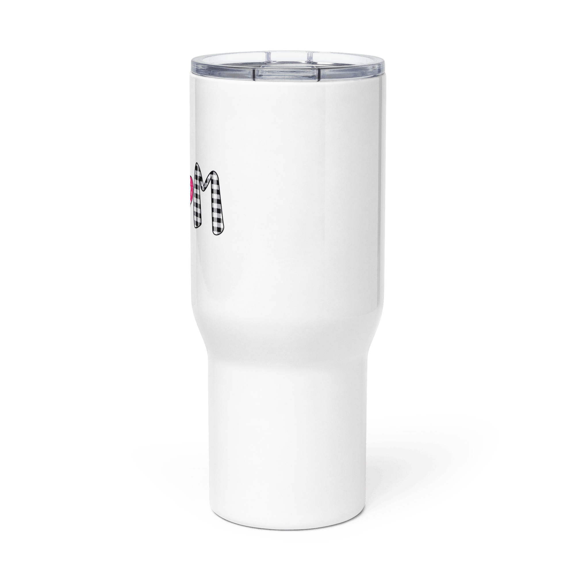 Mom Heart Travel Mug with Handle - L & M Kee, LLC