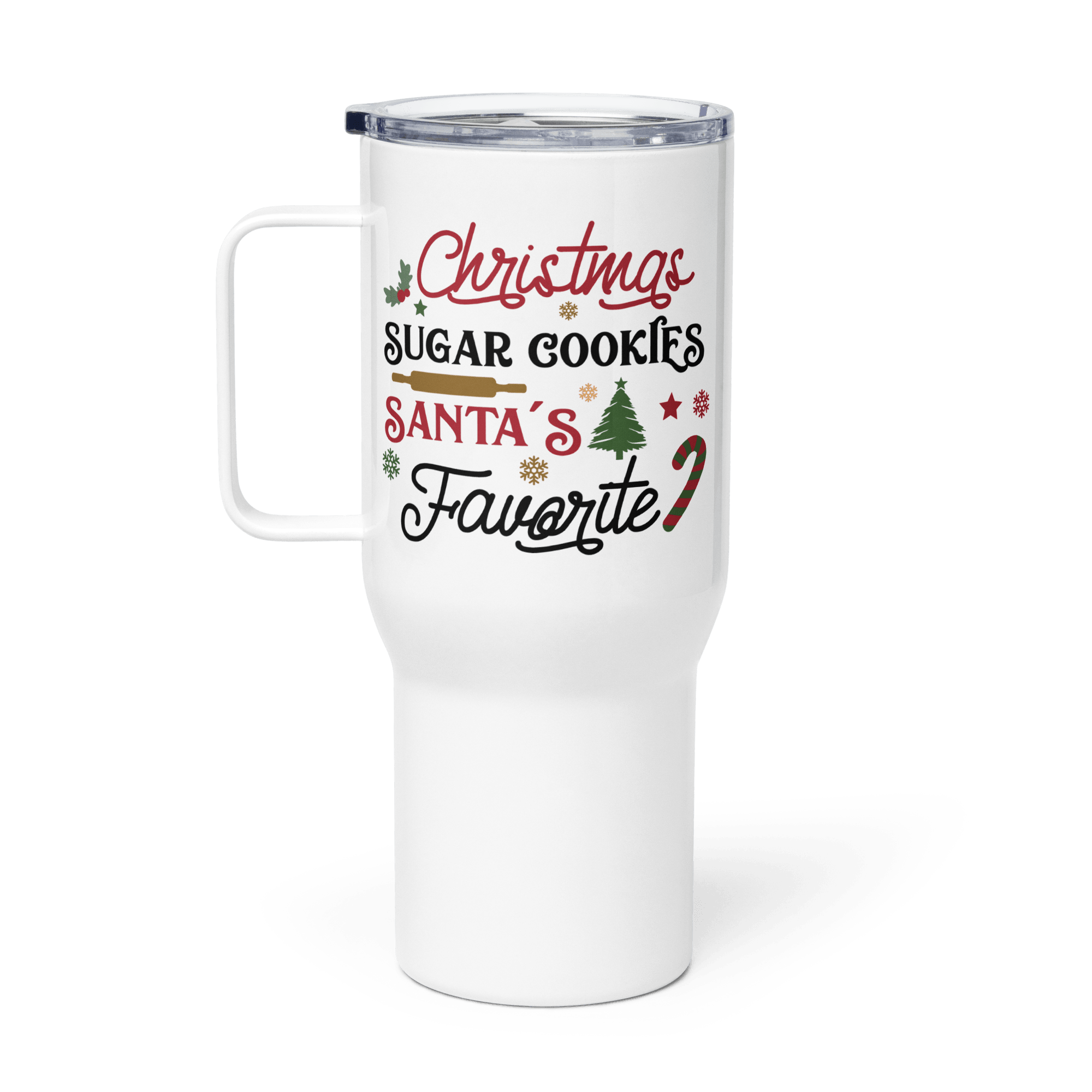 Christmas Sugar Cookies Travel Mug with a Handle - L & M Kee, LLC