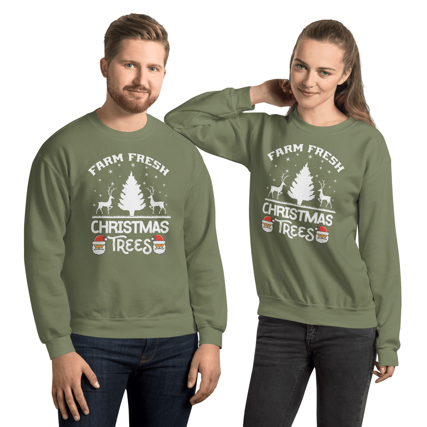 Farm Fresh Christmas Trees Sweatshirt - L & M Kee, LLC
