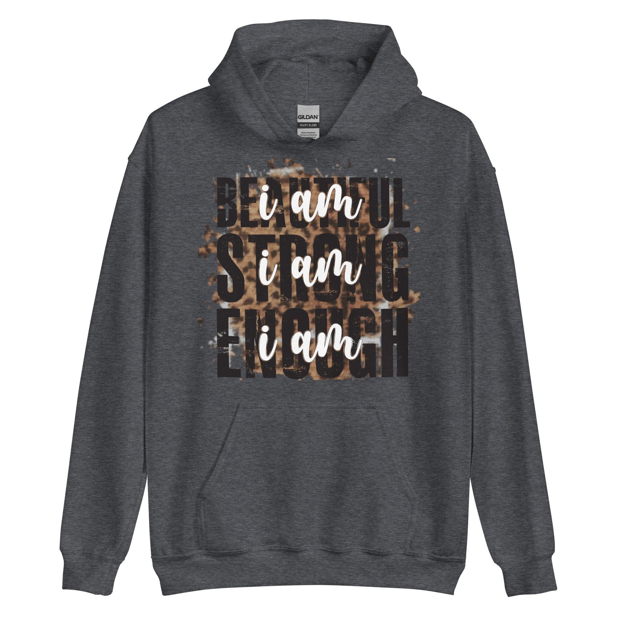 Beautiful Strong Enough Unisex Hoodie - L & M Kee, LLC