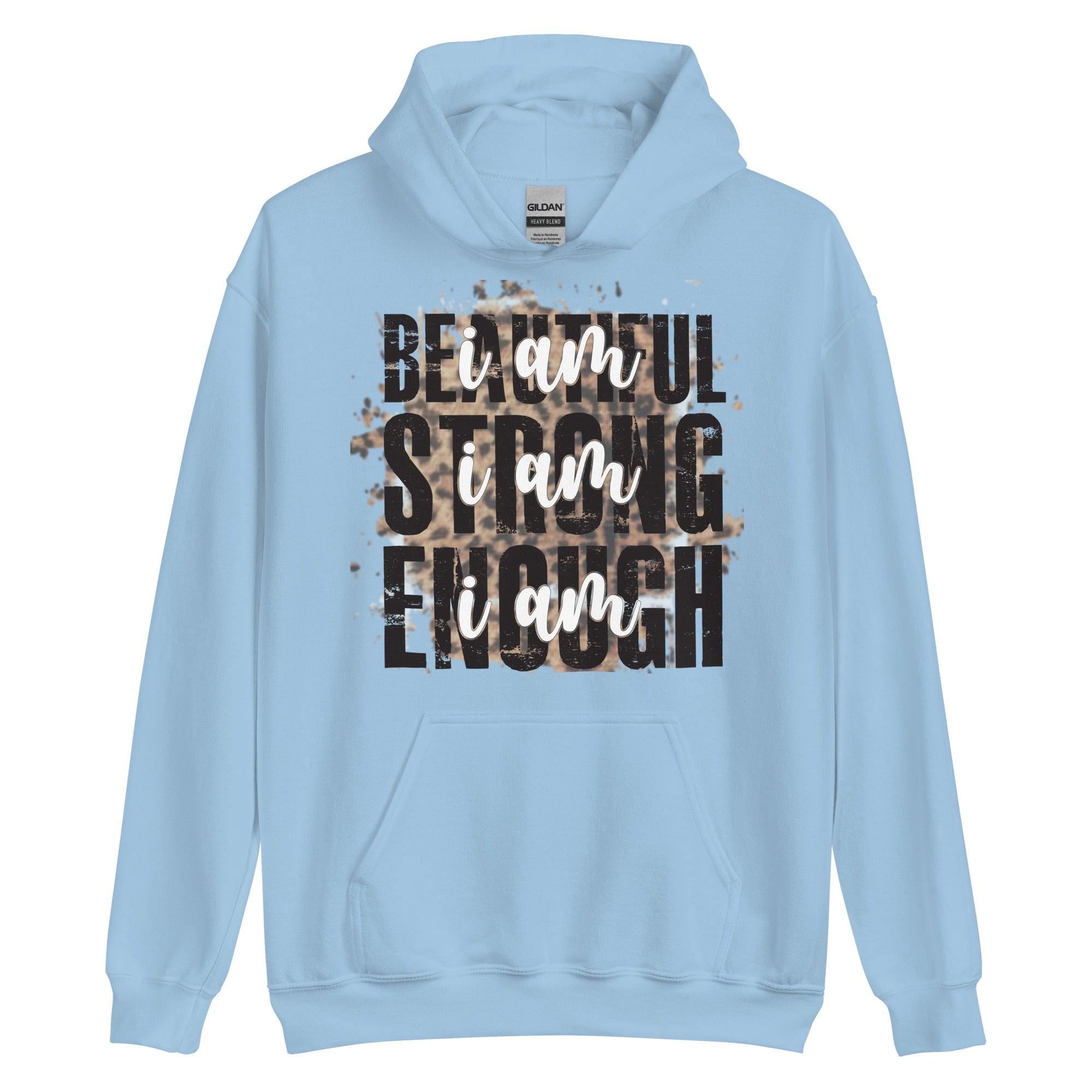 Beautiful Strong Enough Unisex Hoodie - L & M Kee, LLC