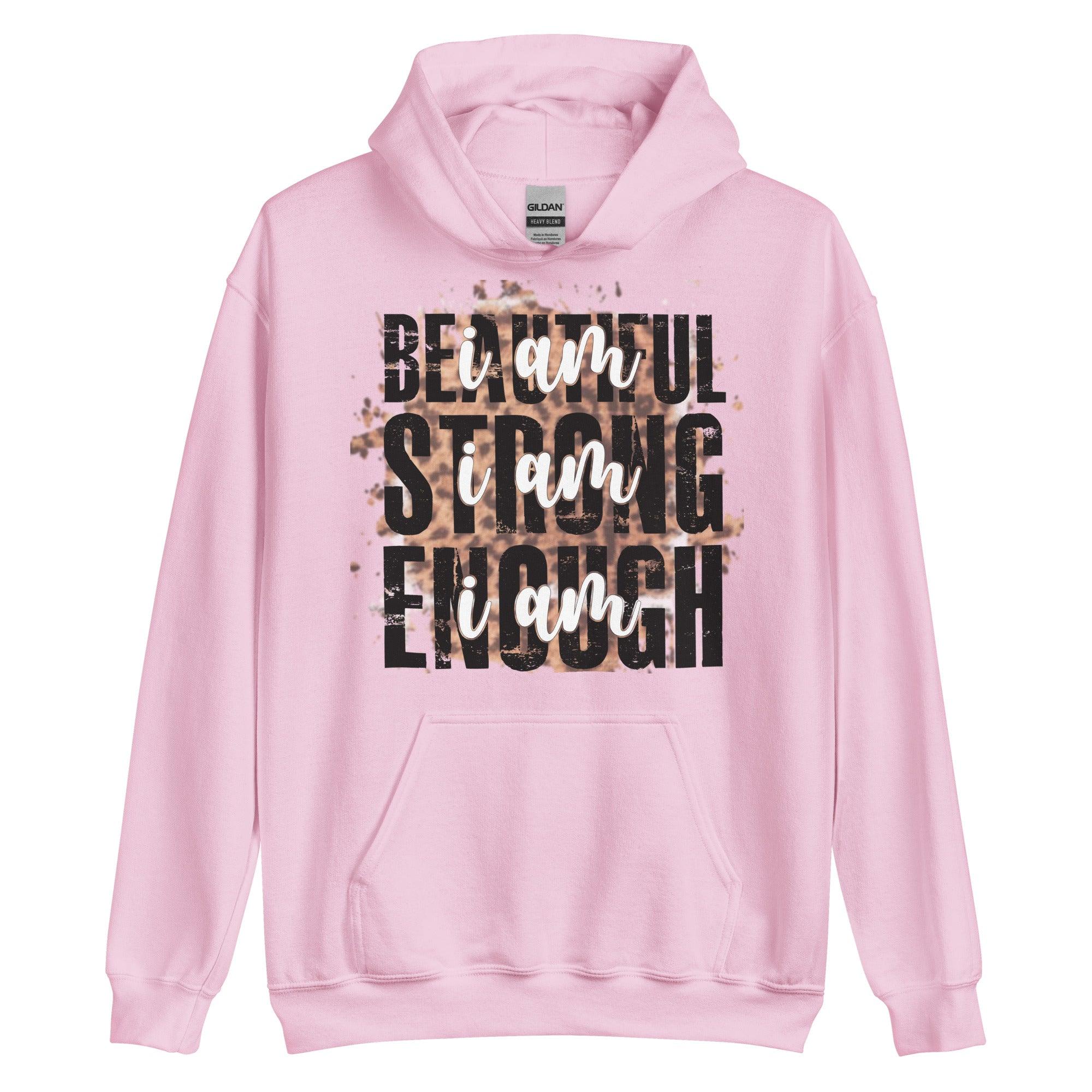 Beautiful Strong Enough Unisex Hoodie - L & M Kee, LLC