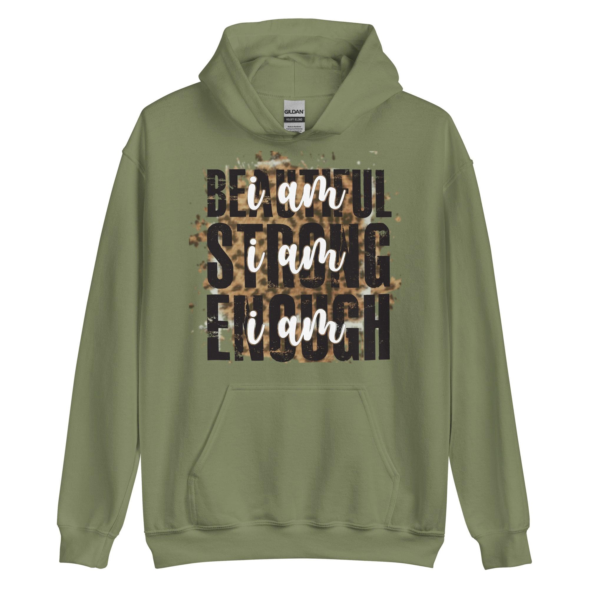 Beautiful Strong Enough Unisex Hoodie - L & M Kee, LLC