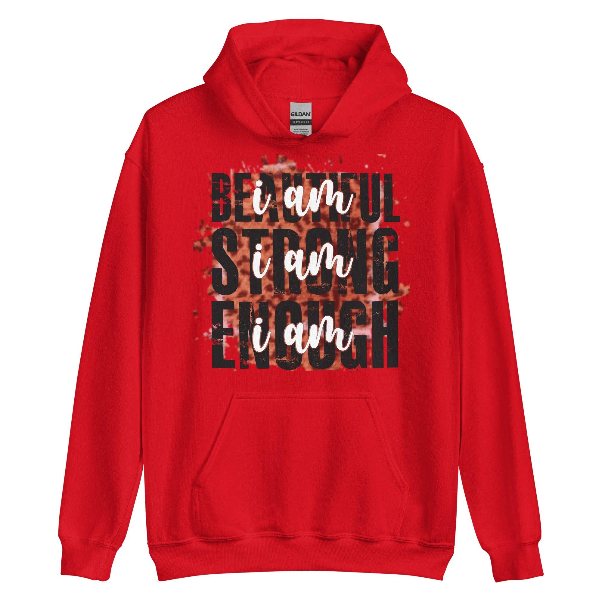 Beautiful Strong Enough Unisex Hoodie - L & M Kee, LLC