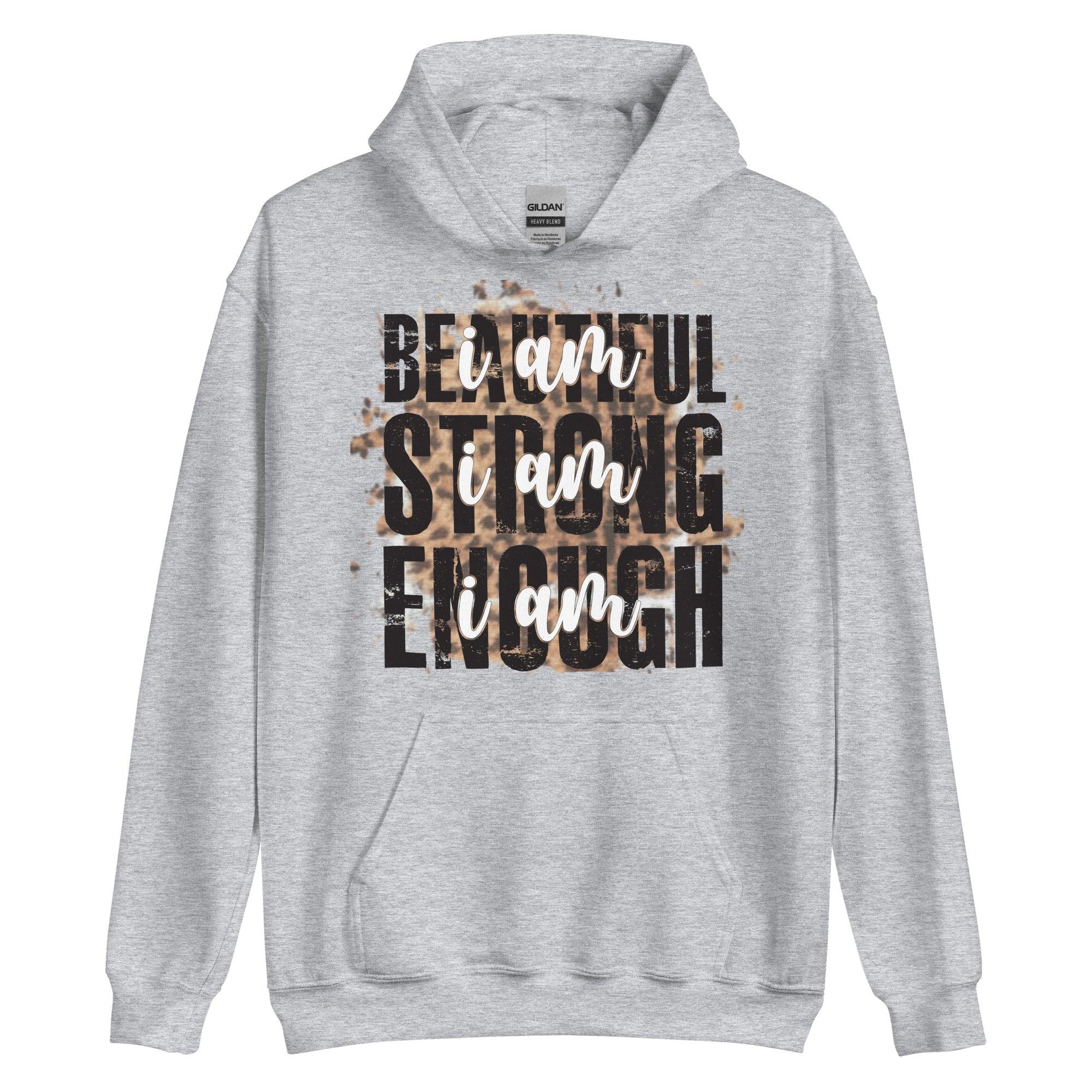 Beautiful Strong Enough Unisex Hoodie - L & M Kee, LLC