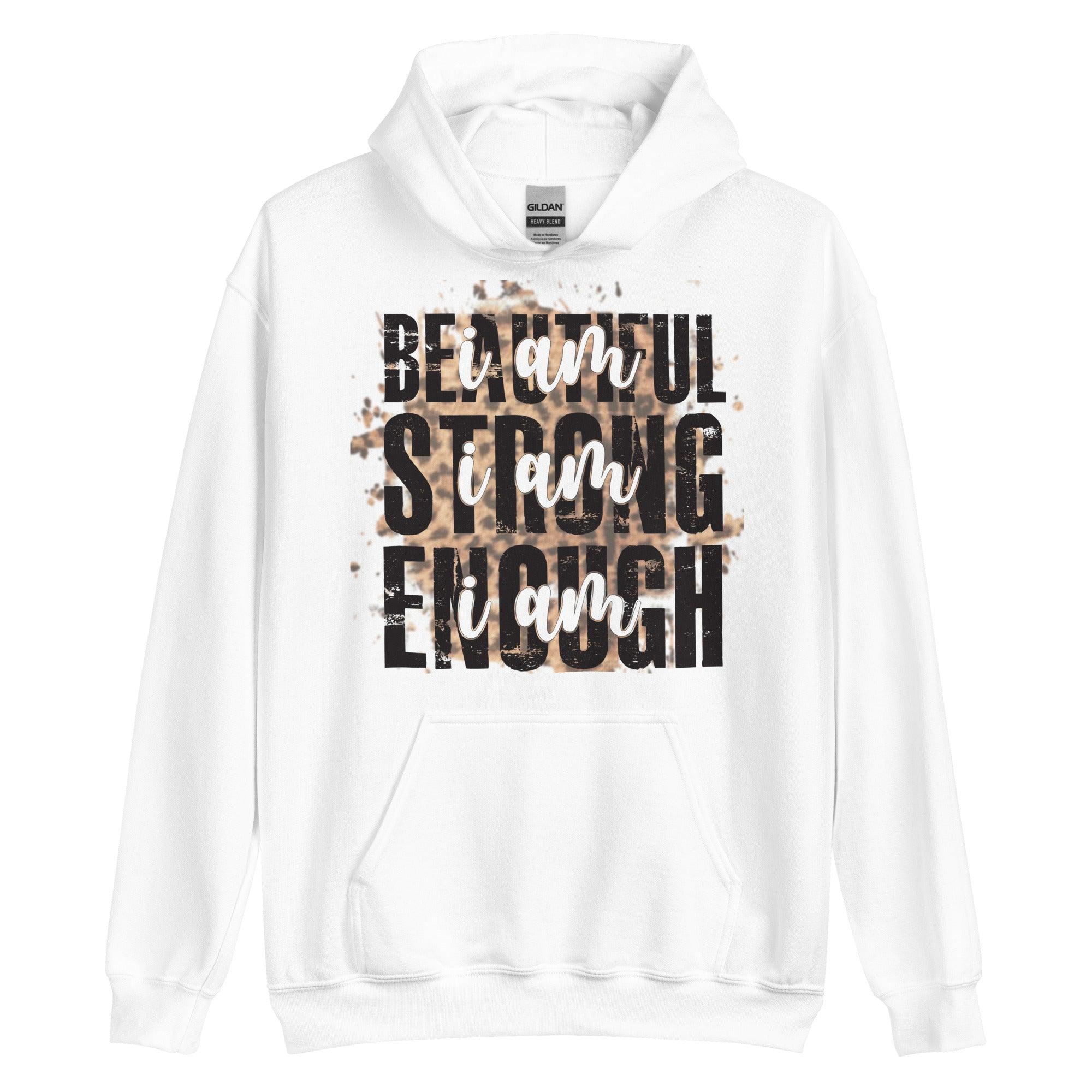 Beautiful Strong Enough Unisex Hoodie - L & M Kee, LLC