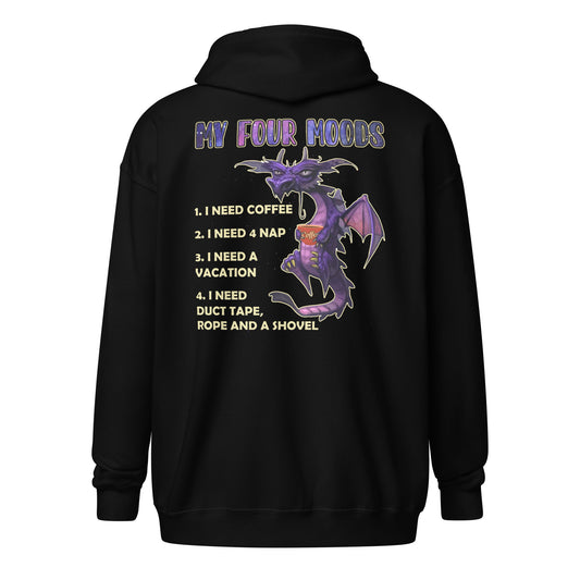 My Four Moods Unisex heavy blend zip hoodie