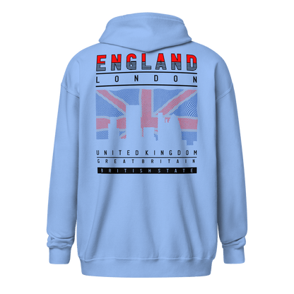 England London Unisex heavy blend zip hoodie - L & M Kee, LLC