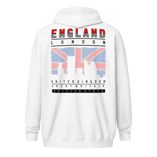 England London Unisex heavy blend zip hoodie - L & M Kee, LLC