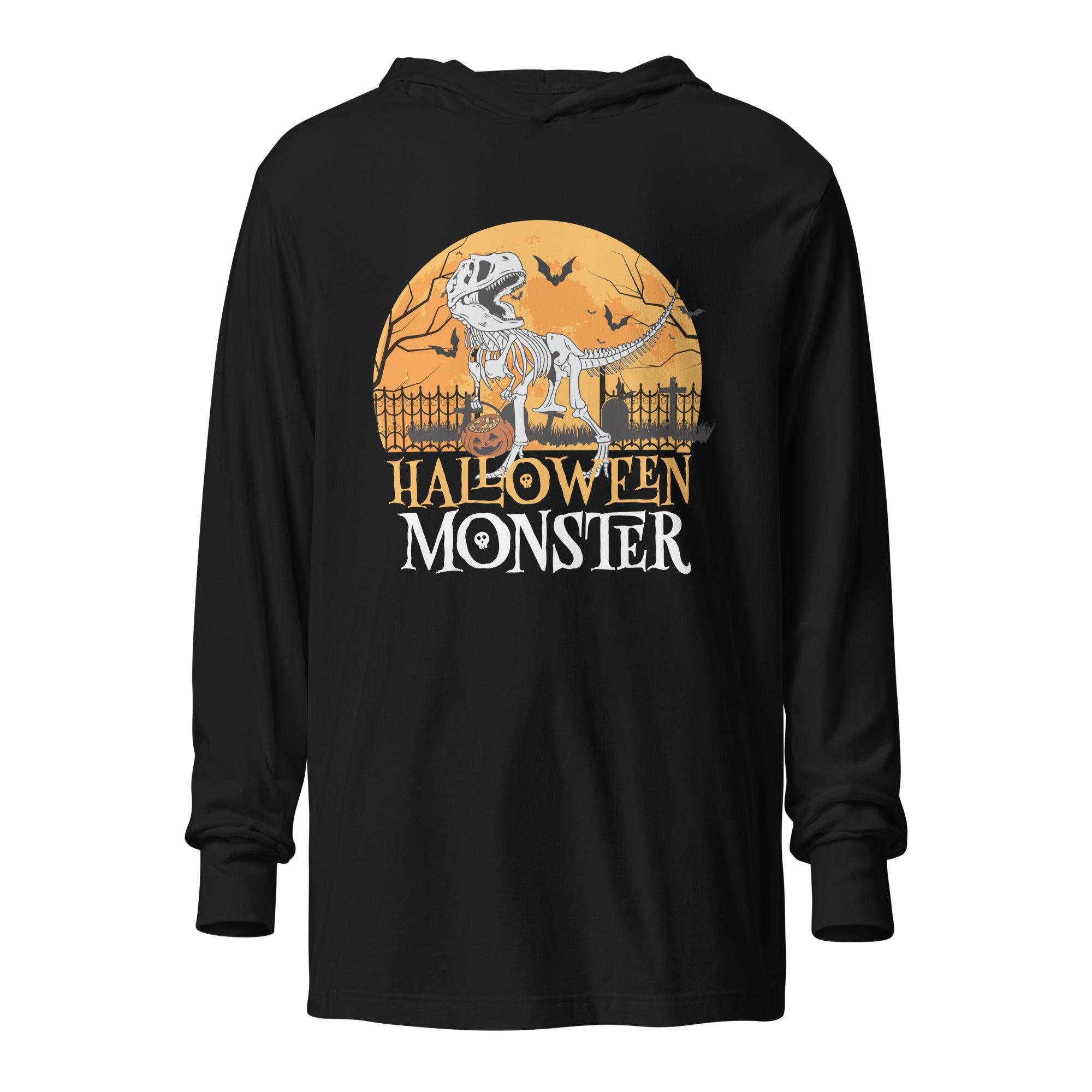 Halloween Monster Hooded long-sleeve tee - L & M Kee, LLC