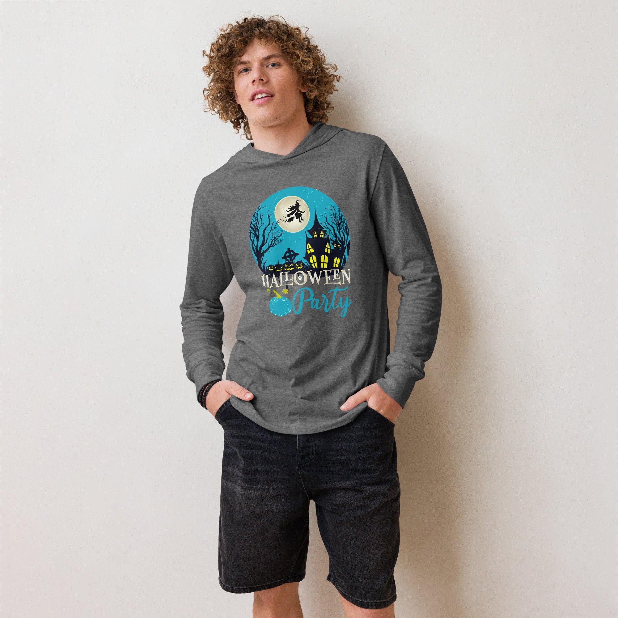Halloween Party Hooded long-sleeve tee - L & M Kee, LLC