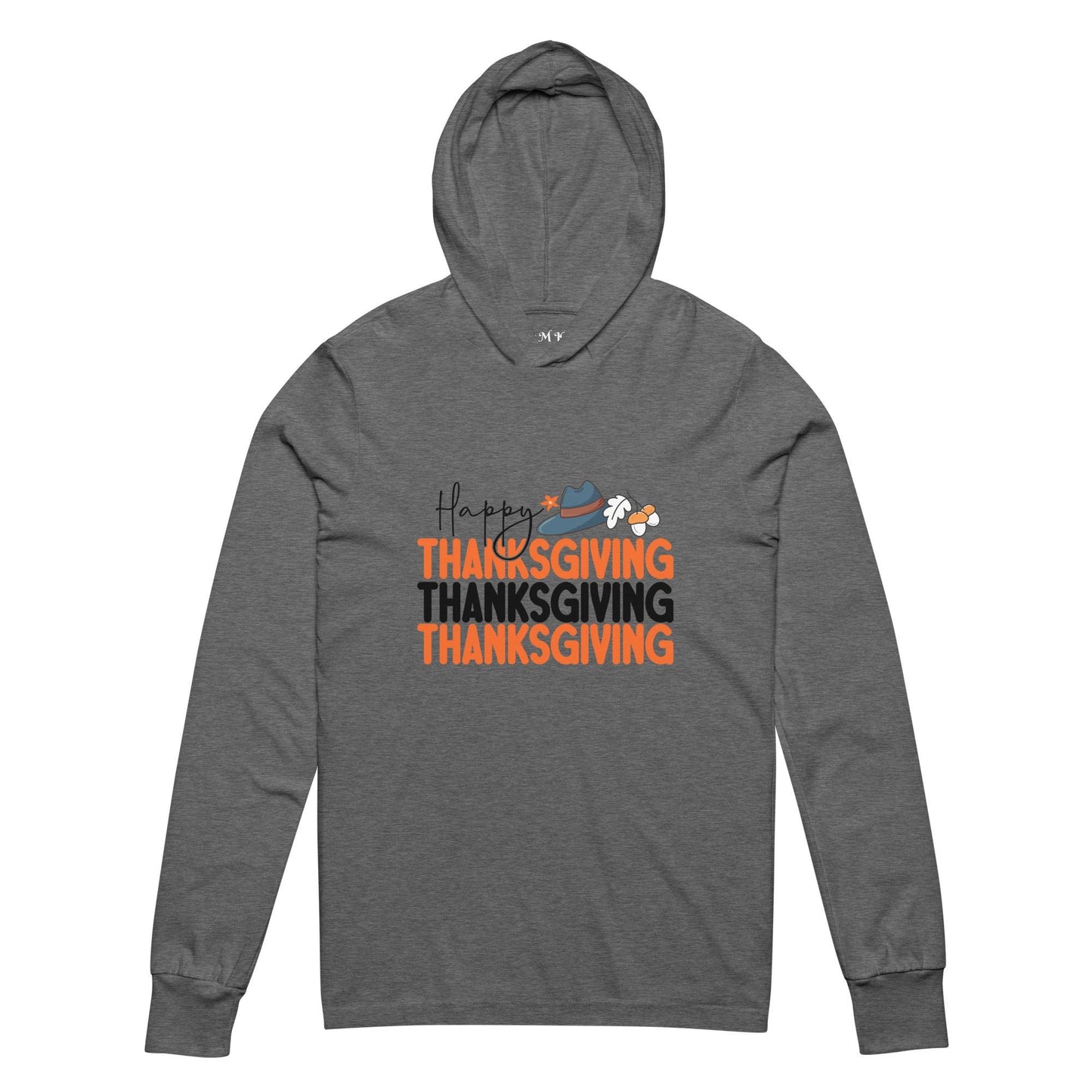 Happy Thanksgiving Hooded long-sleeve tee