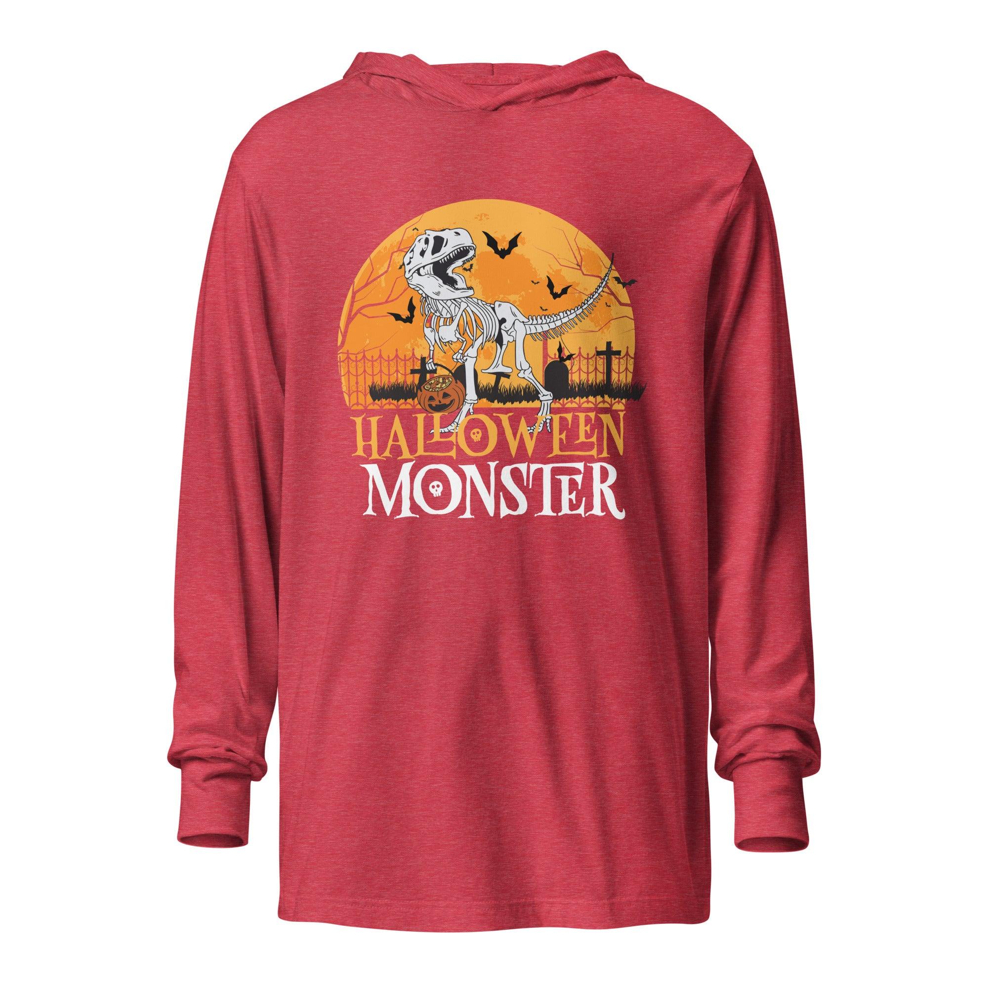Halloween Monster Hooded long-sleeve tee - L & M Kee, LLC