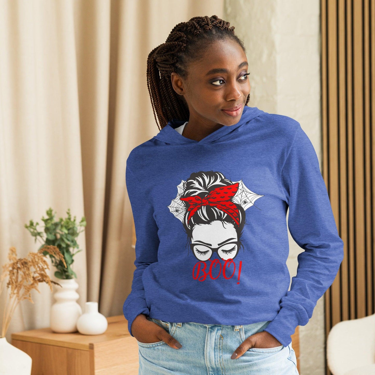 Boo Glasses Hooded long-sleeve tee - L & M Kee, LLC