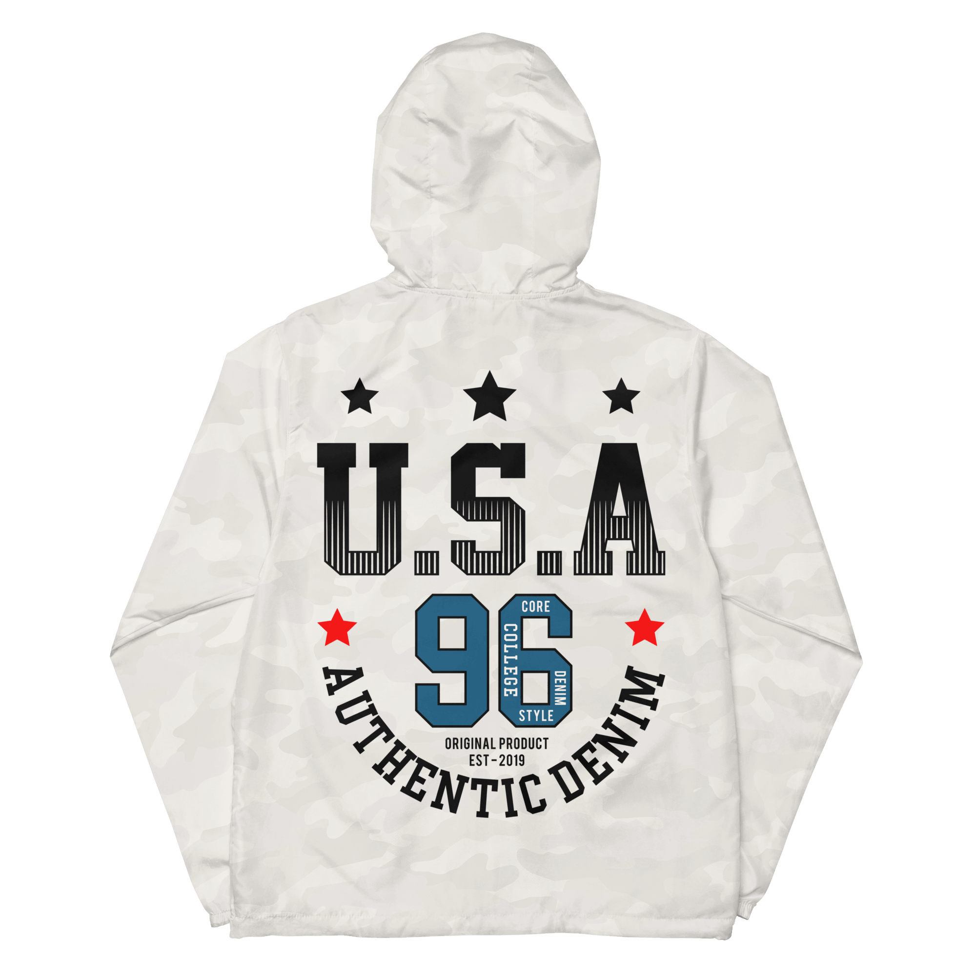 USA Authentic Denim Unisex lightweight zip up windbreaker - L & M Kee, LLC