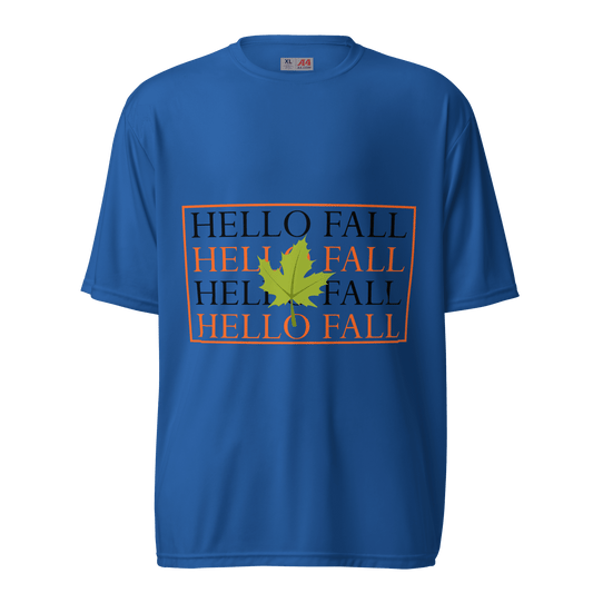 Hello Fall Unisex performance crew neck t-shirt