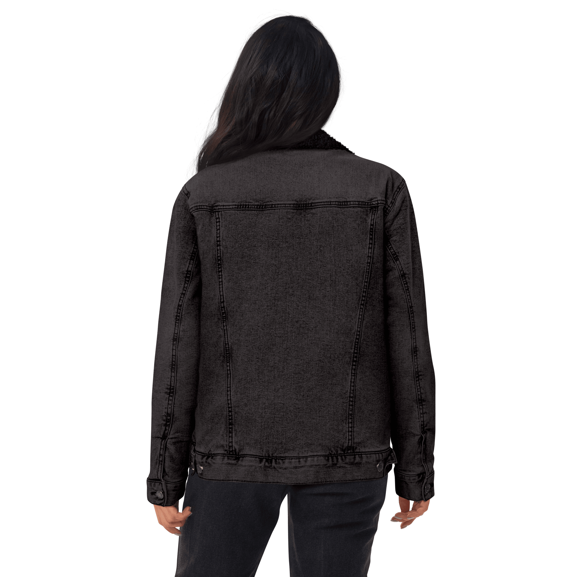 Patriotic Handprint Unisex Denim Sherpa Jacket - L & M Kee, LLC