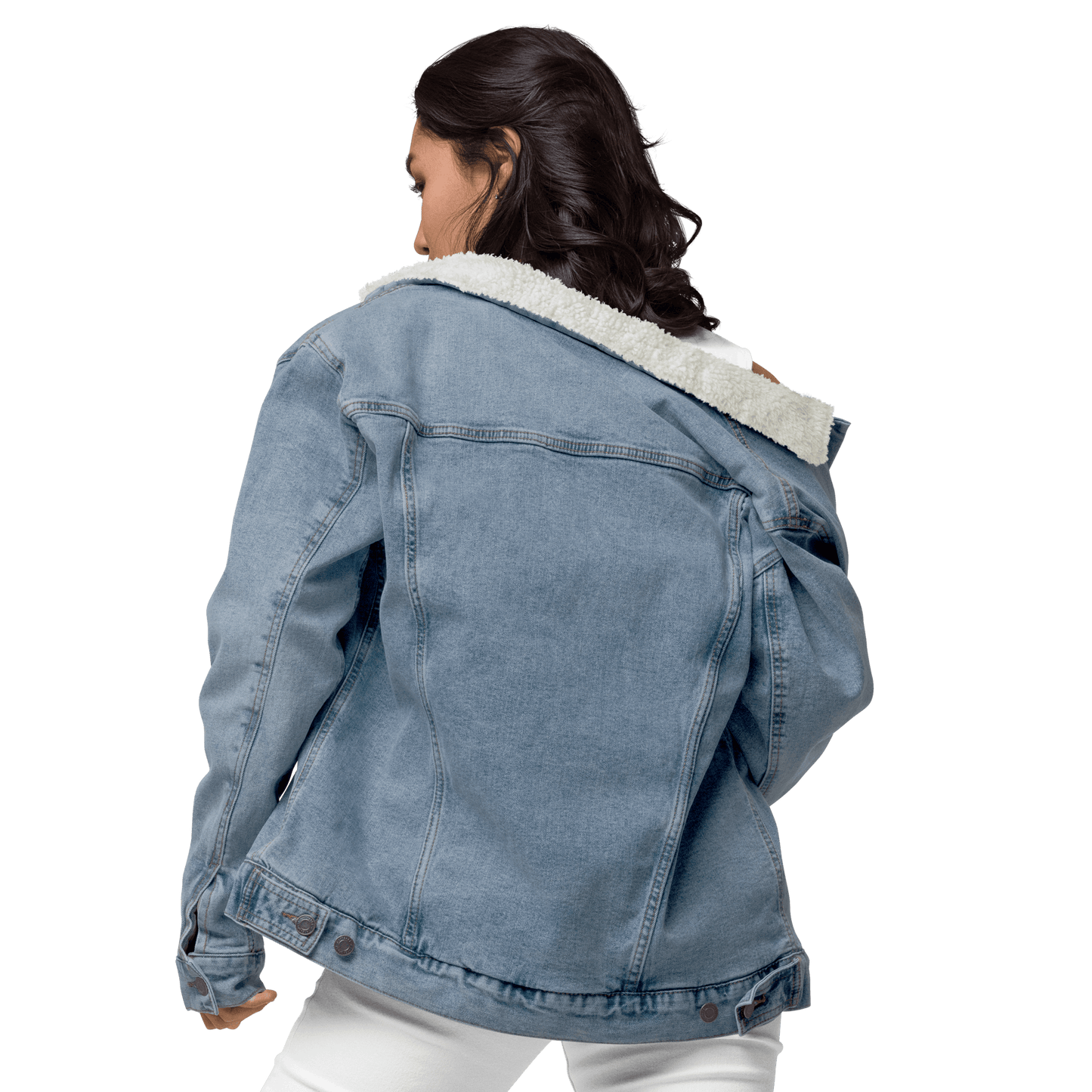 New York Streetwear Unisex Denim Sherpa Jacket - L & M Kee, LLC