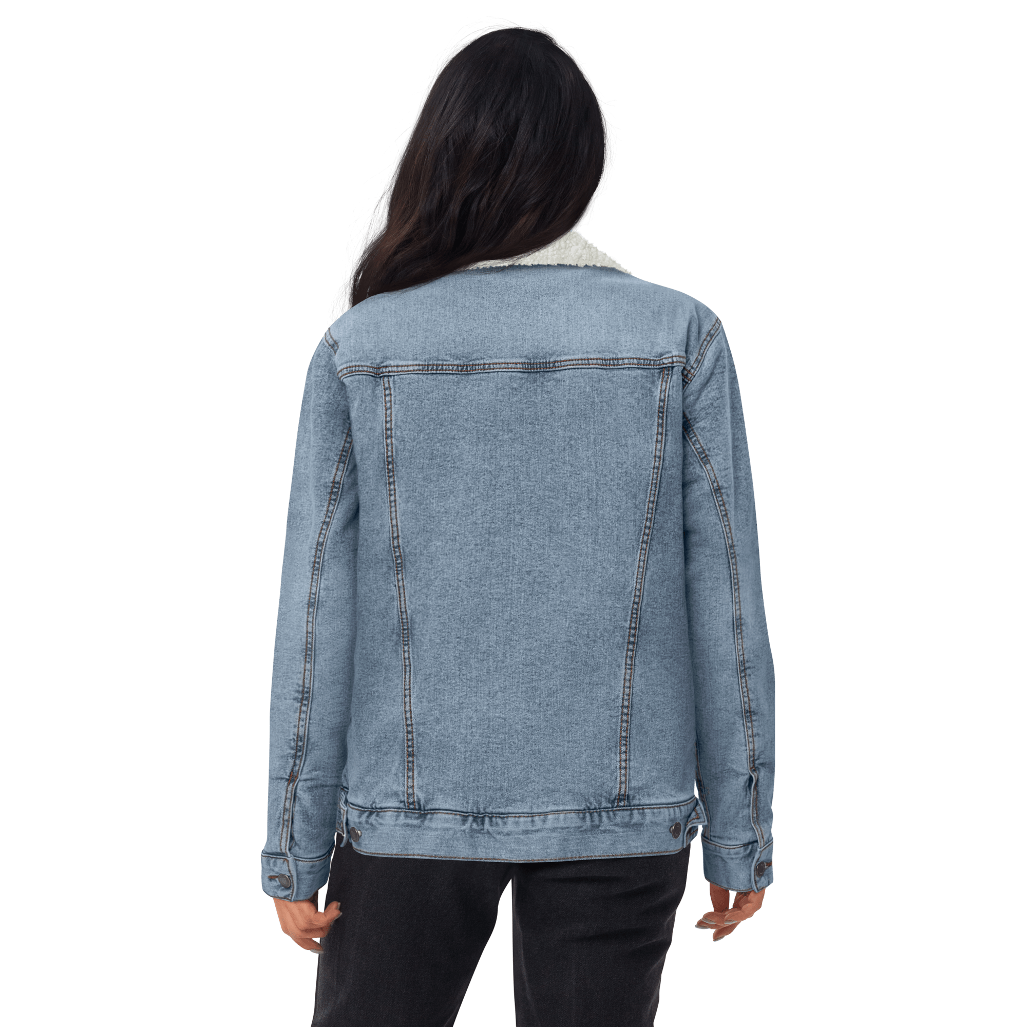 Patriotic Handprint Unisex Denim Sherpa Jacket - L & M Kee, LLC