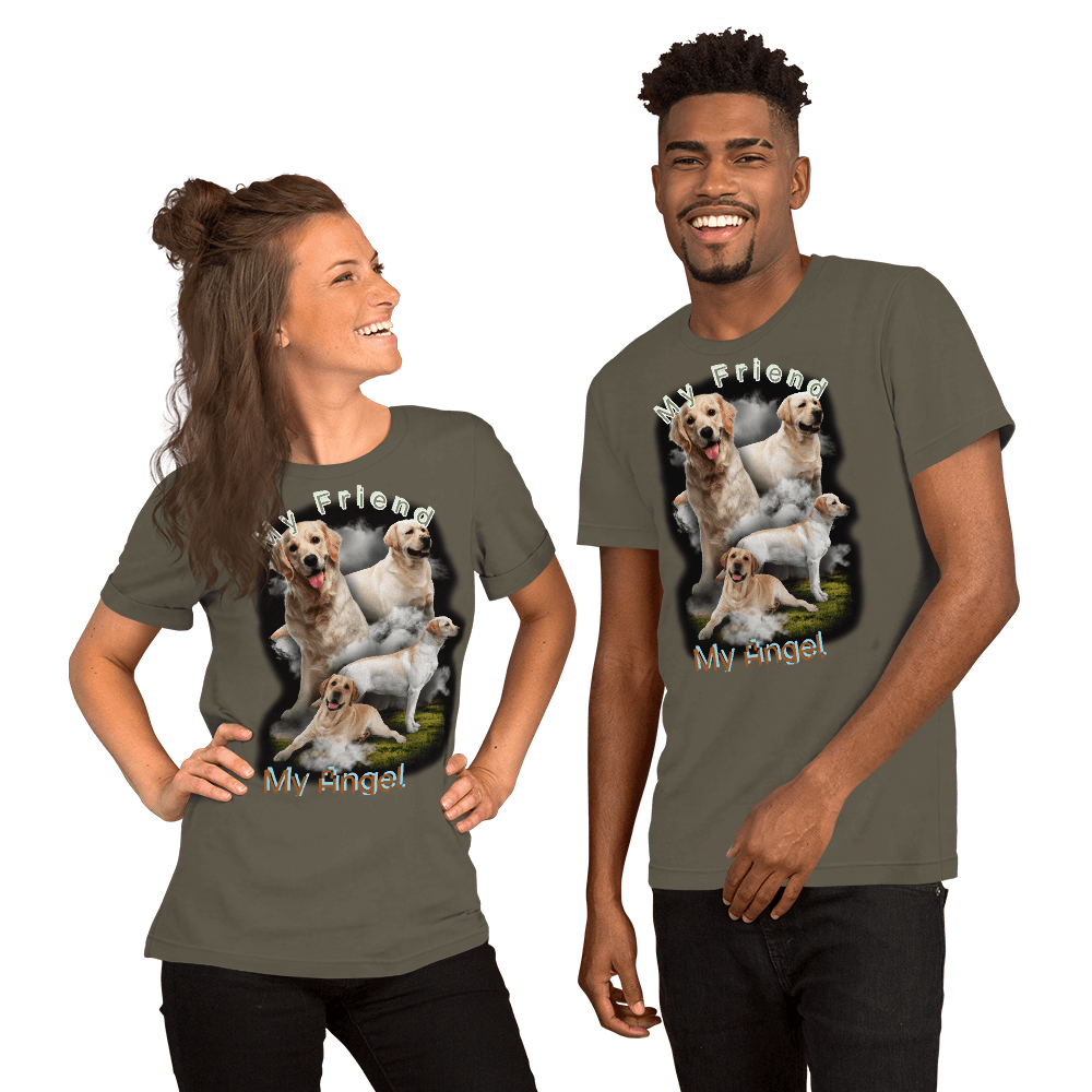 My Friend My Angel Labrador Dog Unisex t-shirt - L & M Kee, LLC