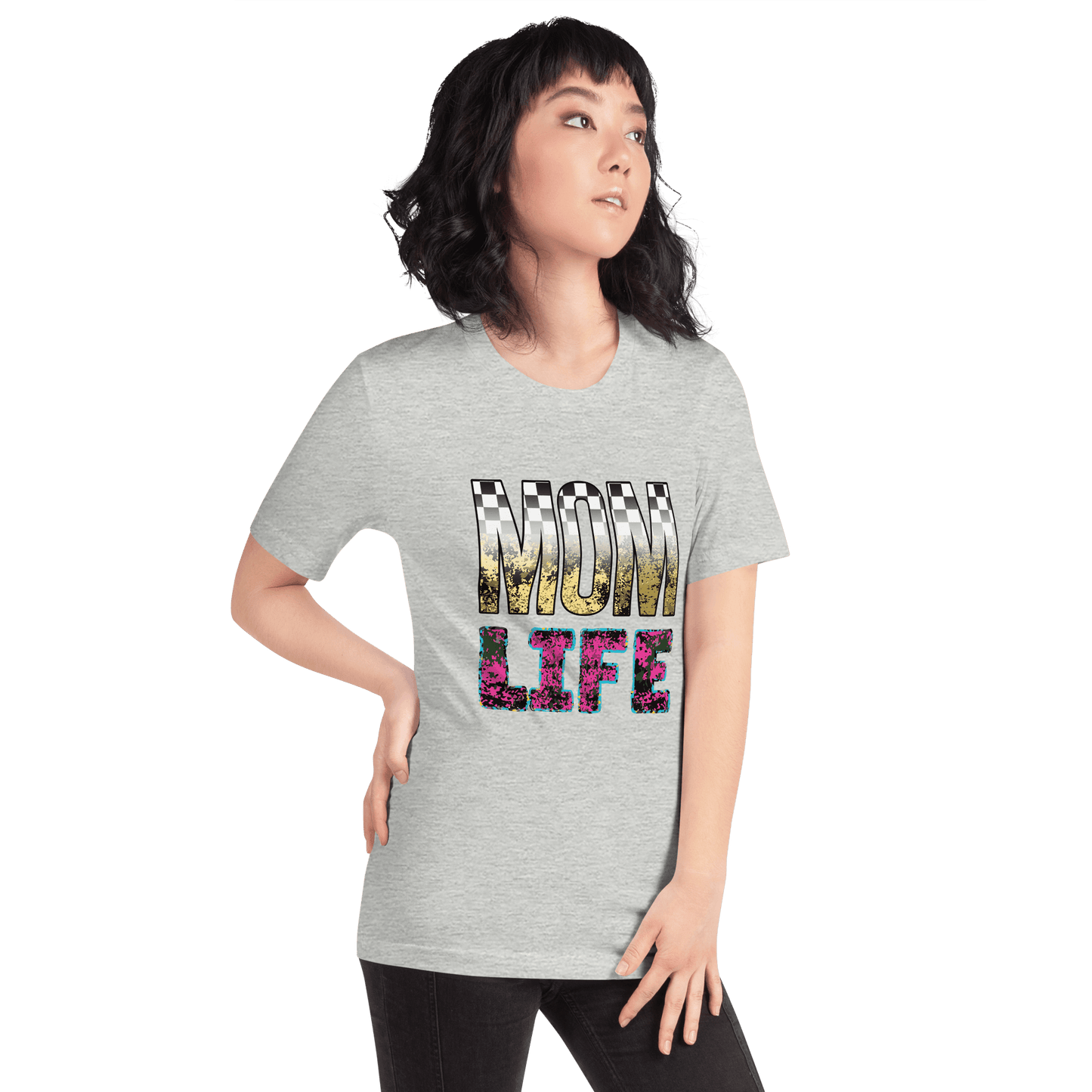 Mom Life Racing Unisex T-shirt - L & M Kee, LLC