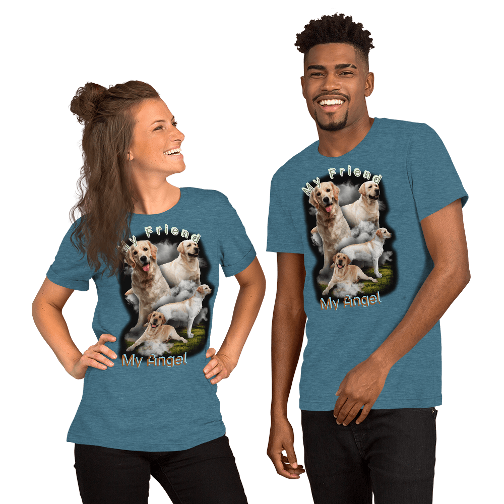 My Friend My Angel Labrador Dog Unisex t-shirt - L & M Kee, LLC