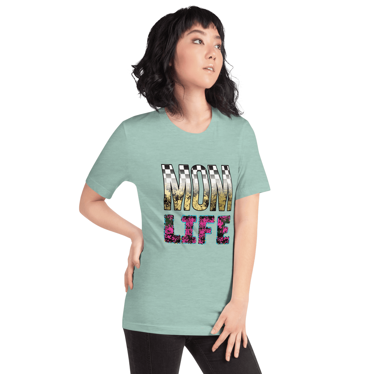 Mom Life Racing Unisex T-shirt - L & M Kee, LLC