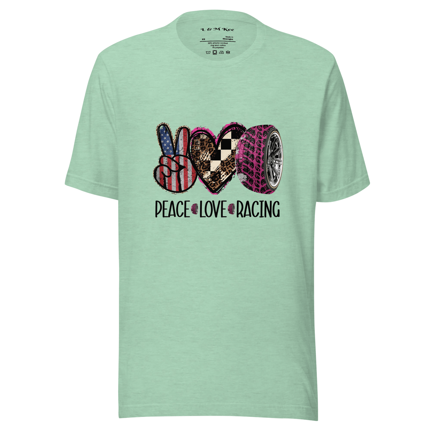 Love Peace Racing Unisex T-shirt - L & M Kee, LLC