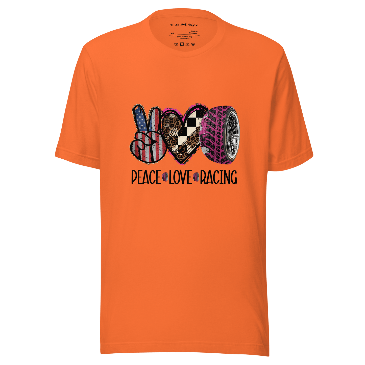 Love Peace Racing Unisex T-shirt - L & M Kee, LLC