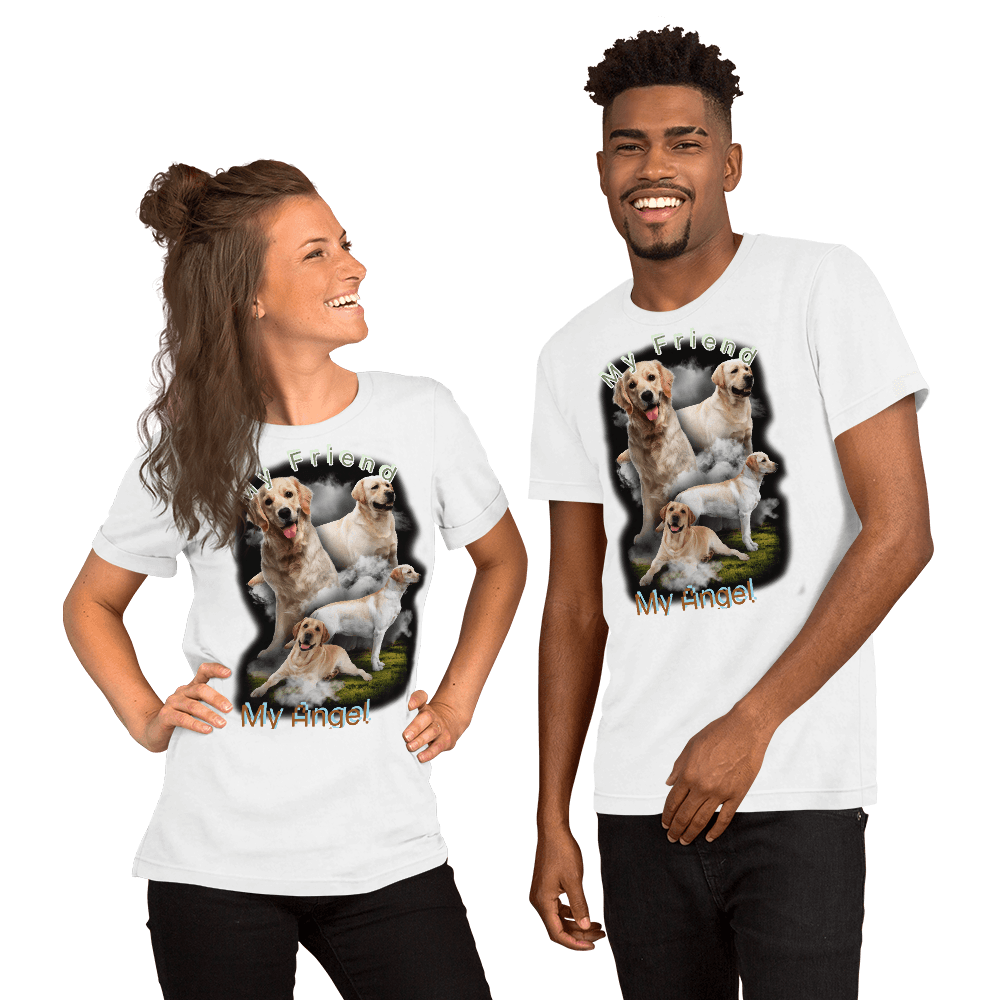 My Friend My Angel Labrador Dog Unisex t-shirt - L & M Kee, LLC