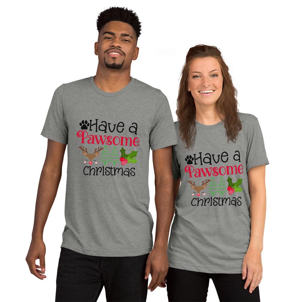 Pawsome Christmas T-Shirt - L & M Kee, LLC