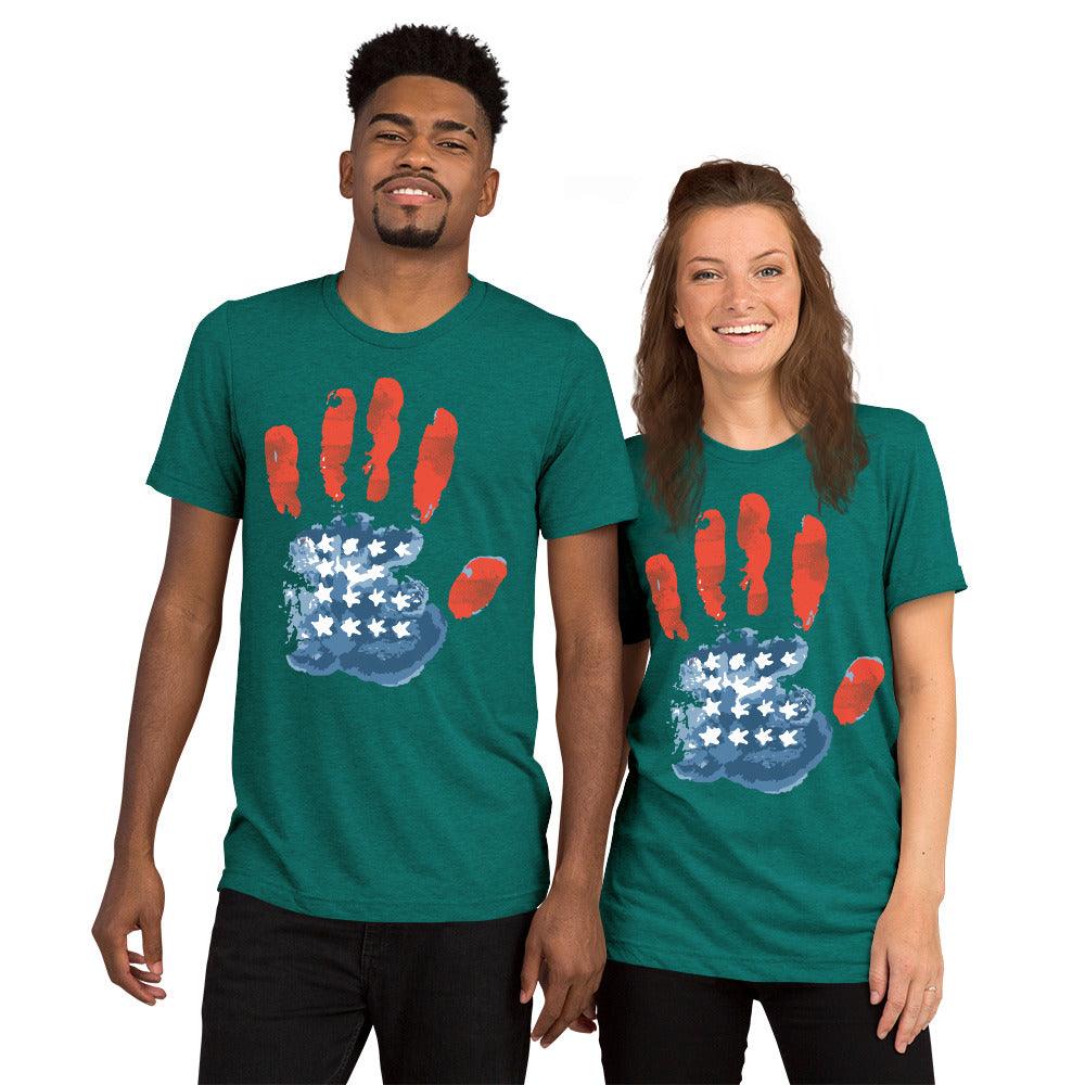 Hand Flag T-shirt - L & M Kee, LLC