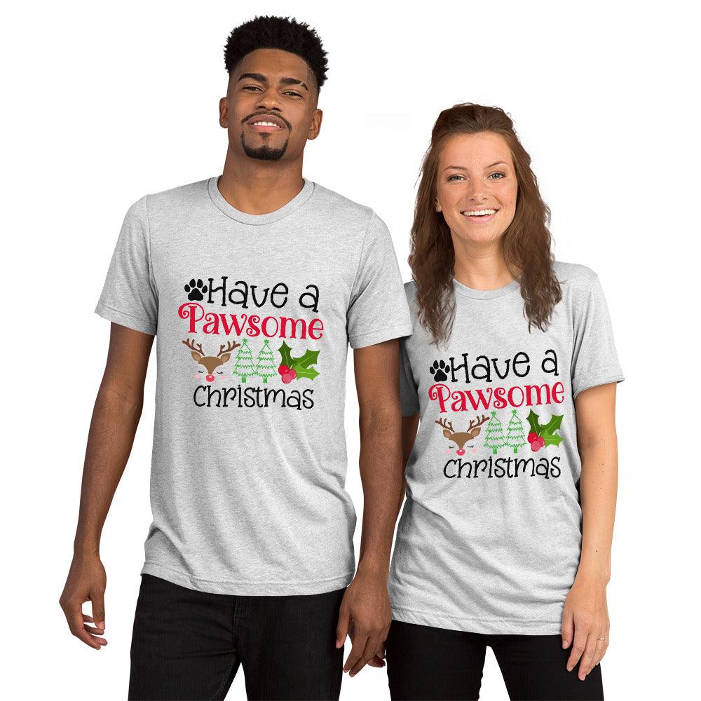 Pawsome Christmas T-Shirt - L & M Kee, LLC