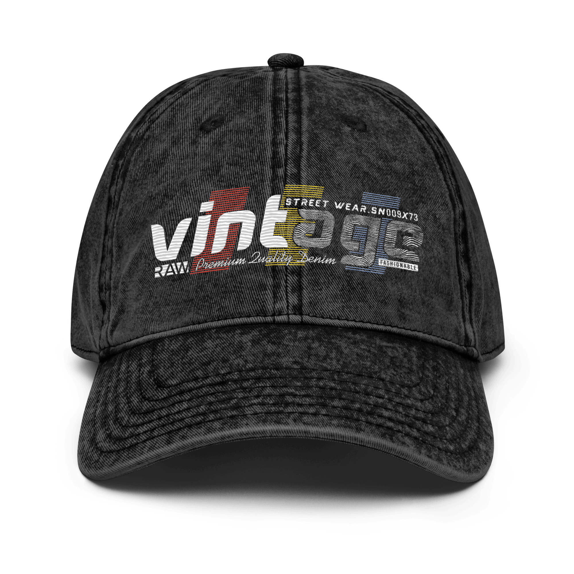 Vintage Streetwear Embroidered Cotton Twill Cap - L & M Kee, LLC