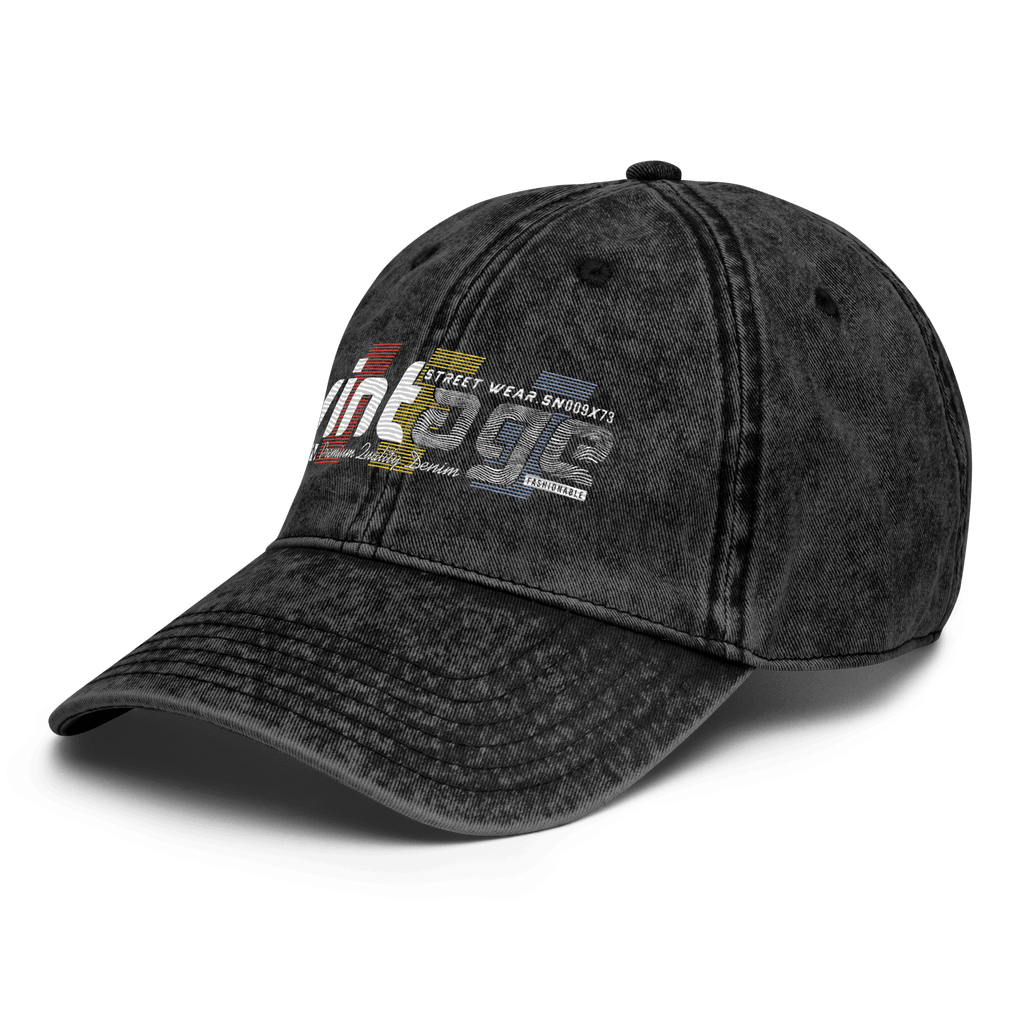 Vintage Streetwear Embroidered Cotton Twill Cap - L & M Kee, LLC