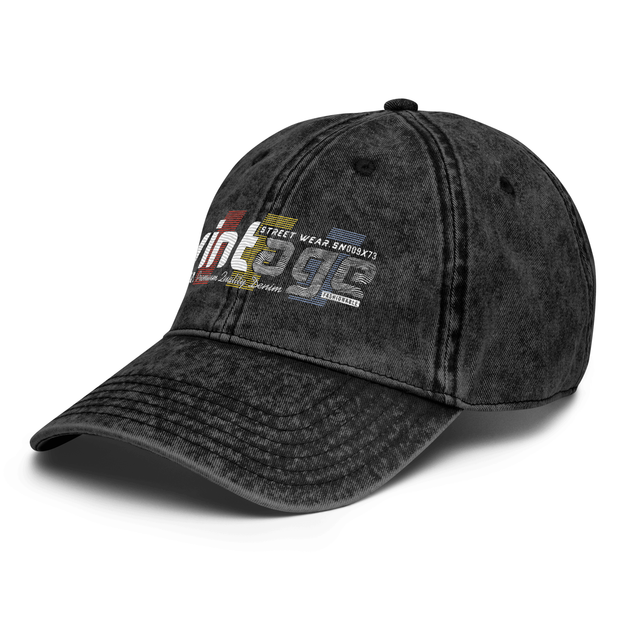 Vintage Streetwear Embroidered Cotton Twill Cap - L & M Kee, LLC