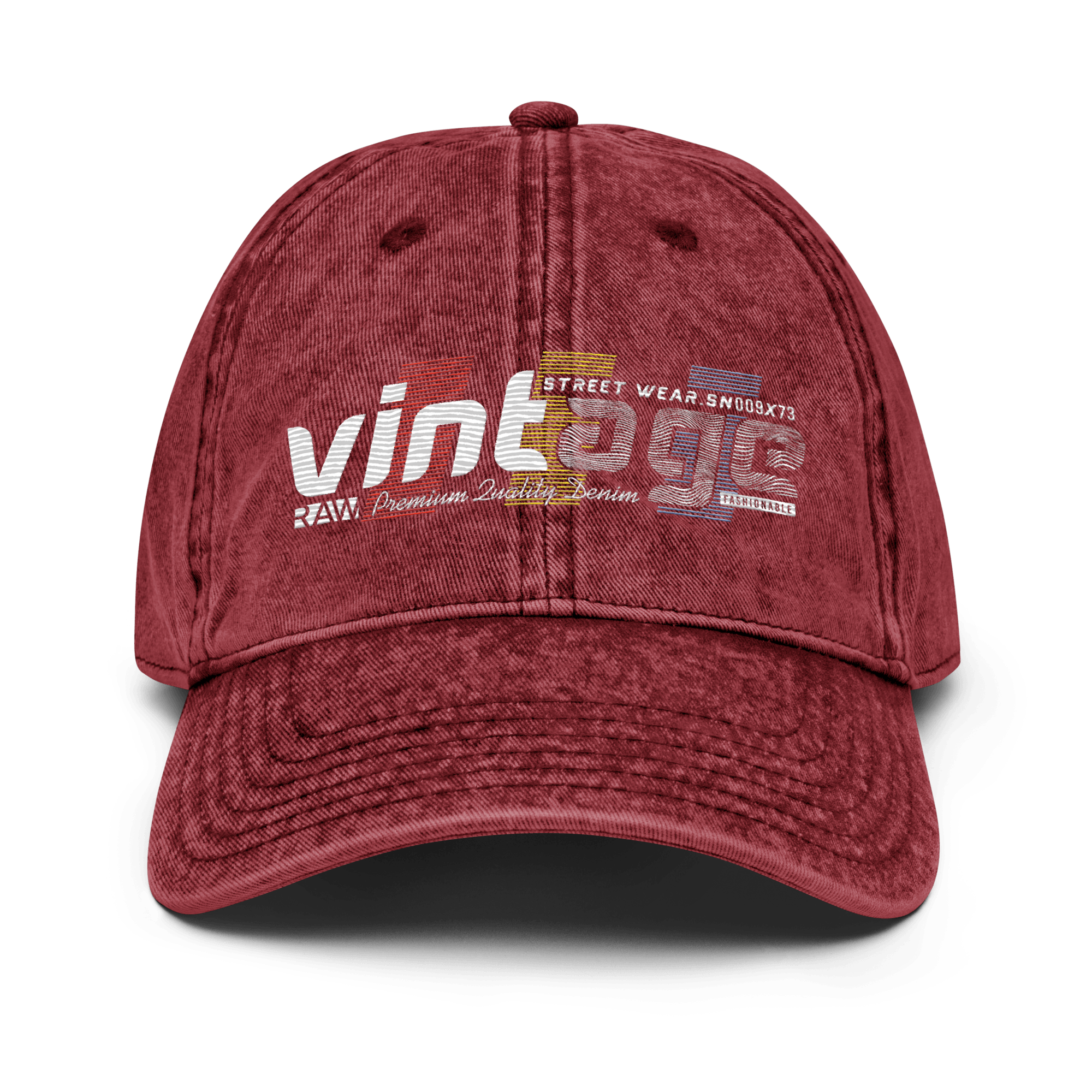 Vintage Streetwear Embroidered Cotton Twill Cap - L & M Kee, LLC