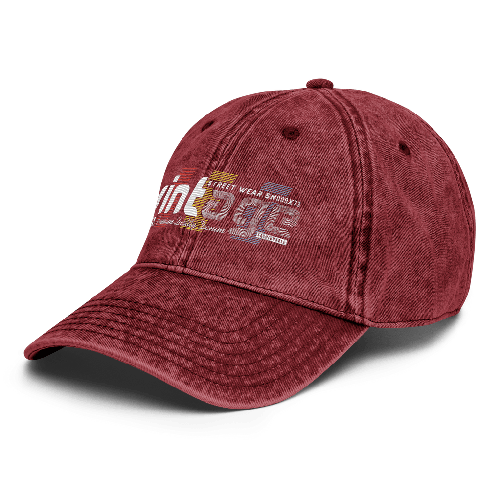 Vintage Streetwear Embroidered Cotton Twill Cap - L & M Kee, LLC