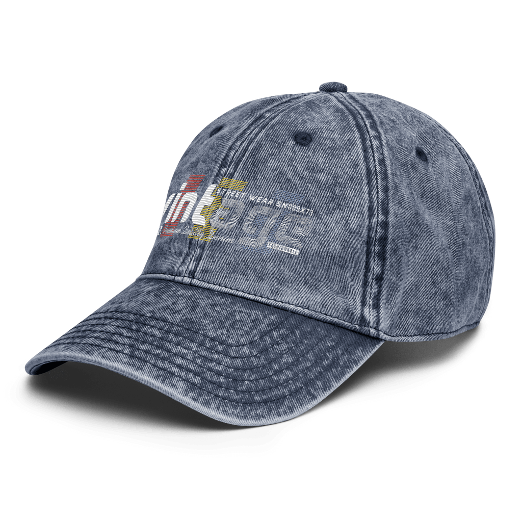 Vintage Streetwear Embroidered Cotton Twill Cap - L & M Kee, LLC