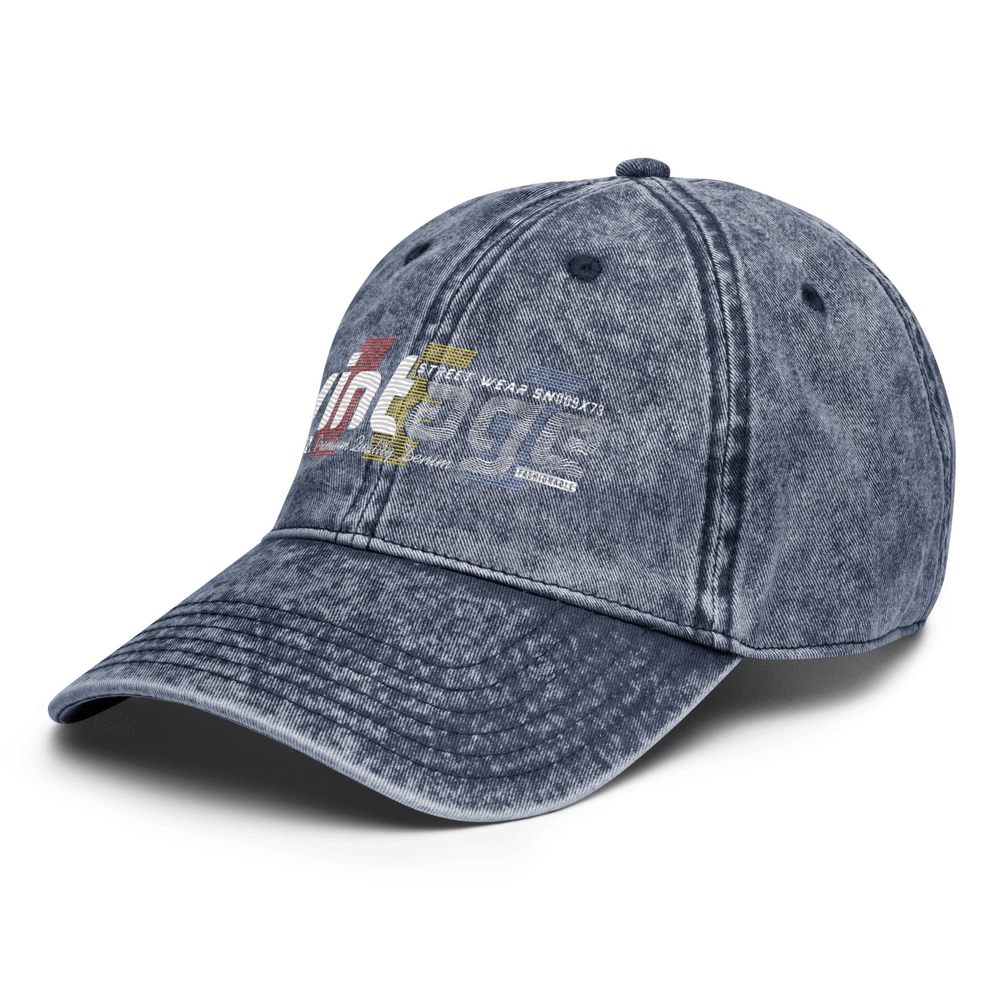 Vintage Streetwear Embroidered Cotton Twill Cap - L & M Kee, LLC