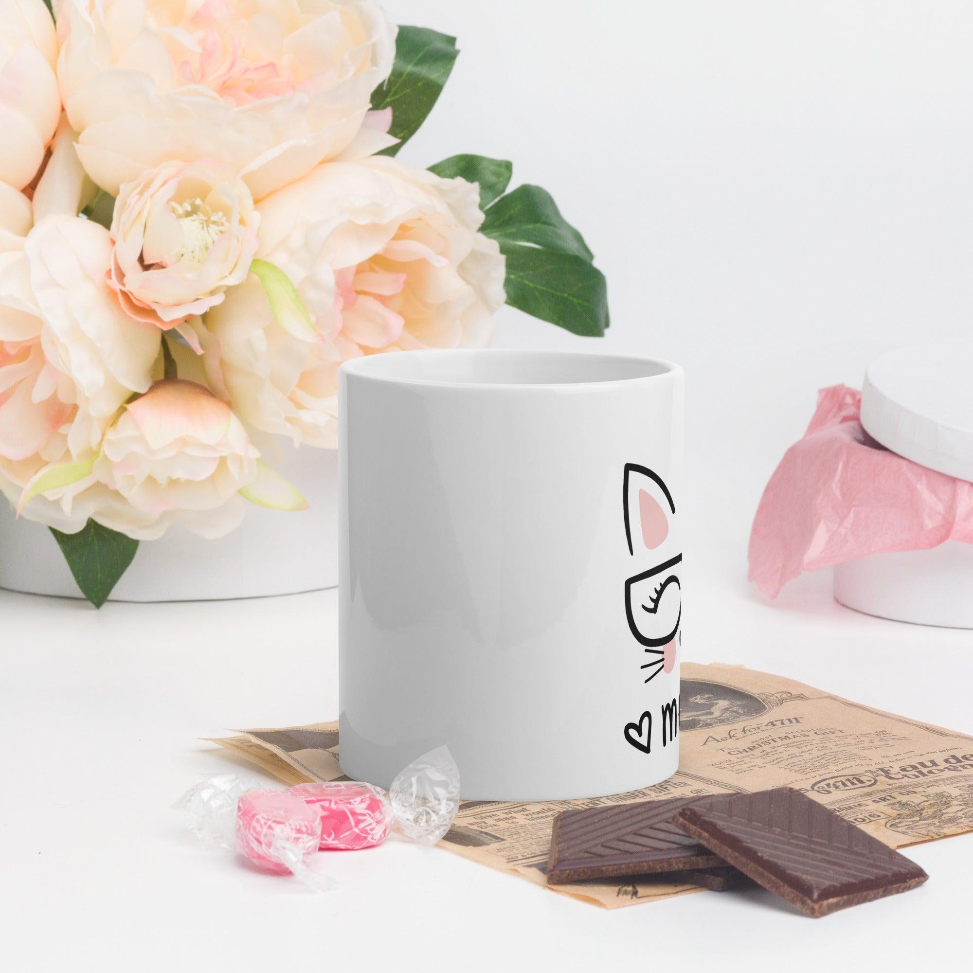 Meow The Cat Glossy Mug - L & M Kee, LLC