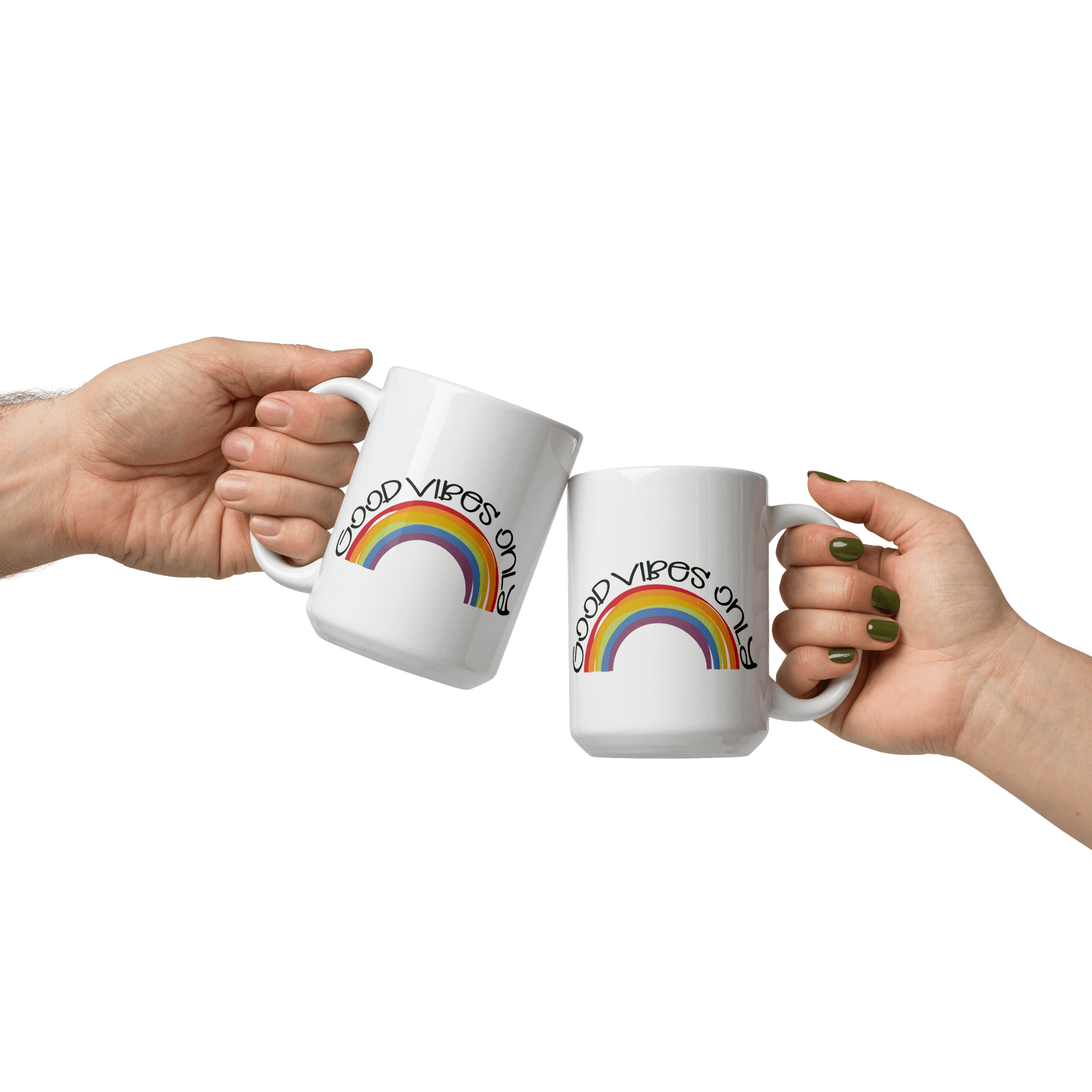 Good Vibes Glossy Mug - L & M Kee, LLC