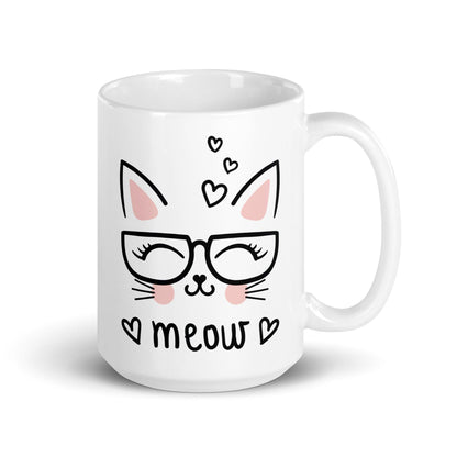 Meow The Cat Glossy Mug - L & M Kee, LLC