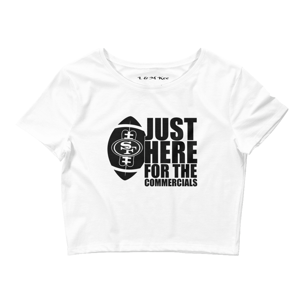 Just Here for the Commercials Crop Tee - L & M Kee, LLC