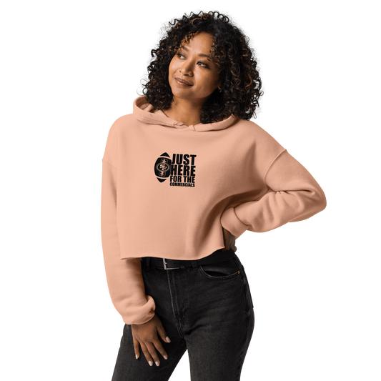Super Bowl Just Here for Commercials Crop Hoodie - L & M Kee, LLC