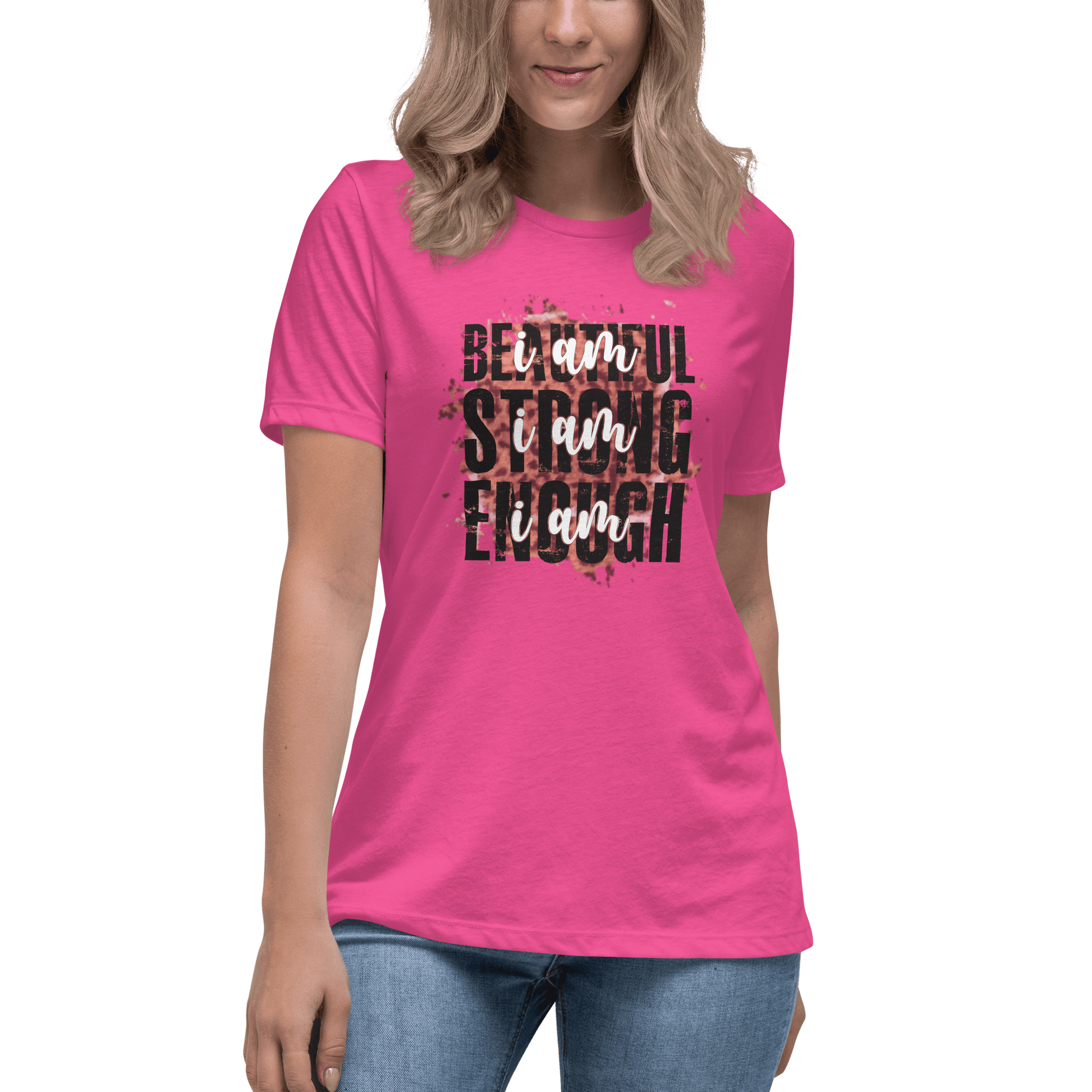 Beautiful Strong Enough Relaxed T-Shirt - L & M Kee, LLC