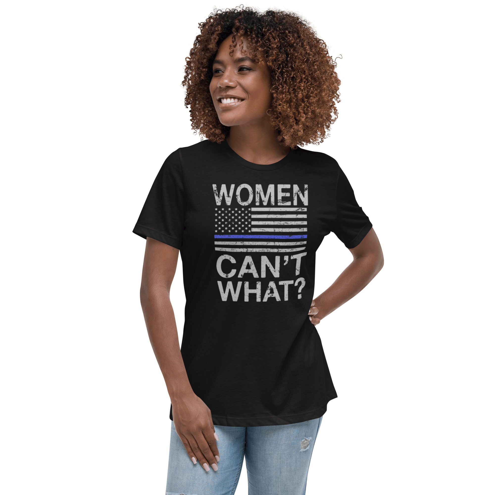 Women Can't What Relaxed T-Shirt - L & M Kee, LLC